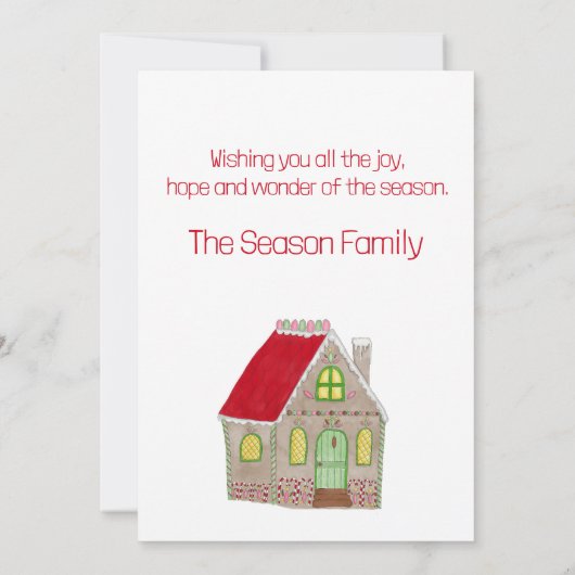 Joyeux Noël Gingerbread maison Invitation (Dos)