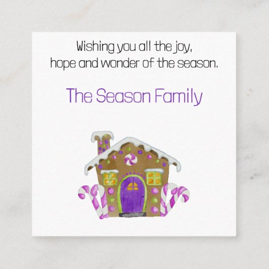 Joyeux Noël Gingpain maison Enclôture Carte (Dos)