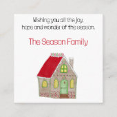 Joyeux Noël Gingpain maison Enclôture Carte (Dos)