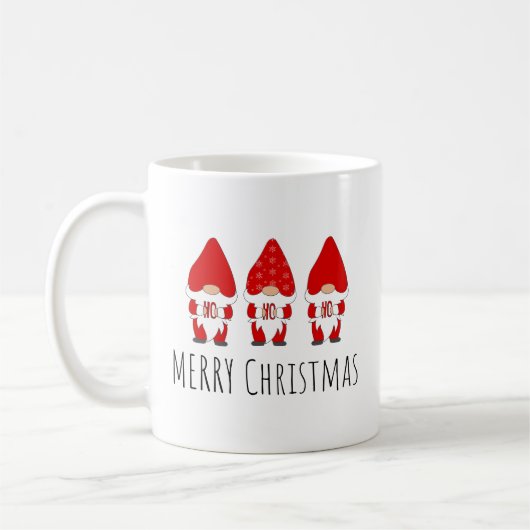 Joyeux Noël Gnomes café Mug (Gauche)