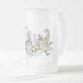Joyeux Noël Gnomes de verre givrée Beer Mug (Devant droit)