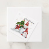 Joyeux Noël Gnomes Snowmen étiquettes cadeaux (En situation)