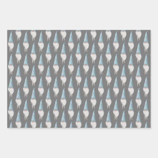 Joyeux Noël Gnomie Enveloppement Feuilles de papie (Devant 3)