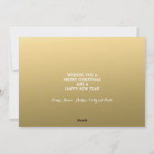 Joyeux Noël Gold 5 Photo Collage Carte de vacances (Dos)