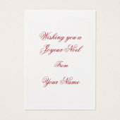 Joyeux Noel Gold Festive Gift Tag (Dos)