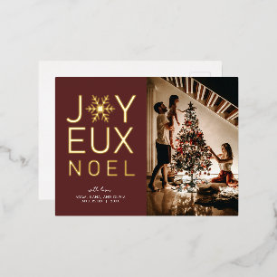 Joyeux Noel Gold Foil Holiday Greeting Briefkaart