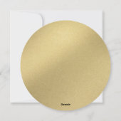 Joyeux Noël Gold Holly Carte photo rond (Dos)