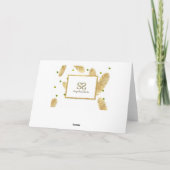 Joyeux Noël Gold Parties scintillant Carte de voeu (Dos)