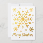 Joyeux Noël Gold Snowflakes Cartes blanches (Devant)