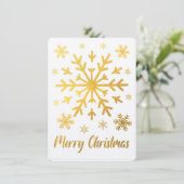 Joyeux Noël Gold Snowflakes Cartes blanches (Debout devant)