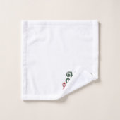 Joyeux Noël gothique Broderie Typographie (Gant de toilette)