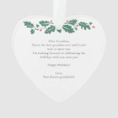 Joyeux Noël Grand-mère Baby Scan Keepsaké (dos)