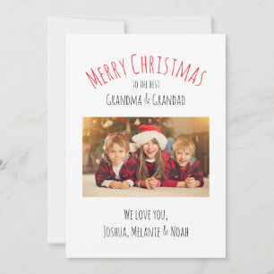 Joyeux Noël Grand-Mère & Grand-Père Carte de Nom P