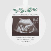 Joyeux Noël Grand-mère Grossesse Ultrasound Photo (dos)
