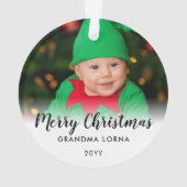 Joyeux Noël Grand-mère Nom Photo (dos)