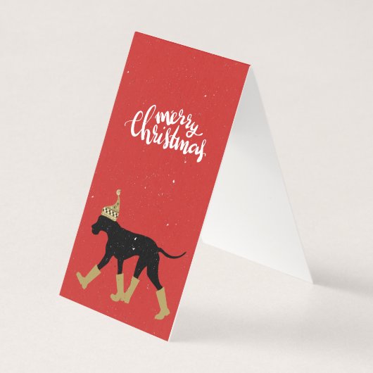 Joyeux Noël Great Dane Card (Back)