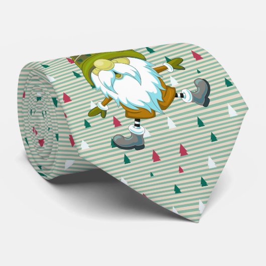 Joyeux Noël Green Gnome Cravate (Roulé)