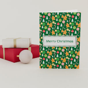 Joyeux Noël Green Holiday Carte de design à thème