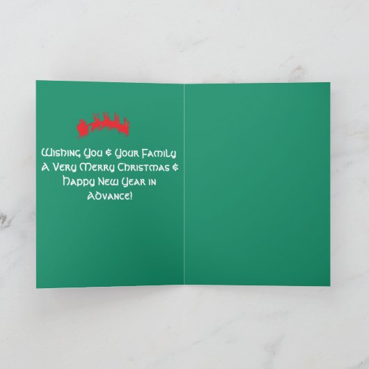 Joyeux Noël Green Pad Cartes (Intérieur)