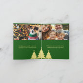 Joyeux Noël Green Photo Carte de vacances pliée (Intérieur)