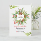 Joyeux Noël Greens Invitation (Debout devant)