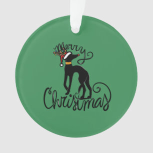Joyeux Noël Greyhound Reindeer