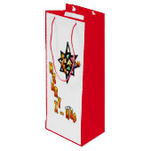 Joyeux Noël Grosse Star Cust. Sac à vin (Dos Angle)
