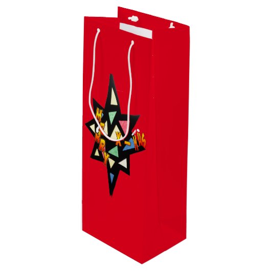 Joyeux Noël Grosse Star Cust. Sac à vin (Devant Angle)