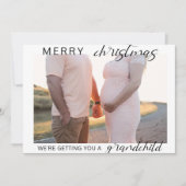 joyeux Noël grossesse/bébé photo faire-part (Devant)