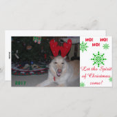 Joyeux Noël GSD German Shepherd carte drôle (Devant / Derrière)