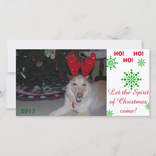 Joyeux Noël GSD German Shepherd carte drôle (Devant)