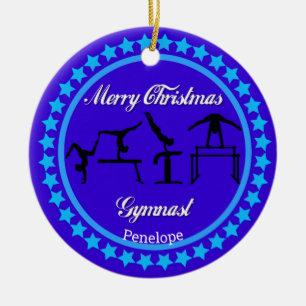 Joyeux Noël Gymnaste Ornement en céramique