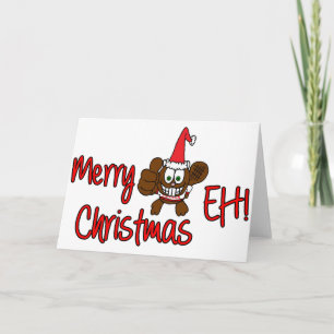 Joyeux Noël hein ! Carte de voeux de castor
