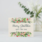 Joyeux Noël heureux nouvelle année cartes postales (Debout devant)