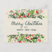 Joyeux Noël heureux nouvelle année cartes postales (Devant)