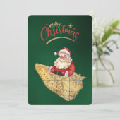 Joyeux Noël Hilton Head Island Carte avec Père Noë (Debout devant)