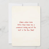 Joyeux Noël Hilton Head Island Carte avec Père Noë (Dos)