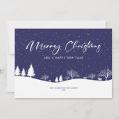 Joyeux Noël hivernal Carte de vacances (Devant)