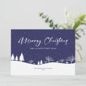 Joyeux Noël hivernal Carte de vacances (Debout devant)