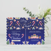 Joyeux Noël, HO ! HO ! HO ! Invitation bleue perso (Debout devant)