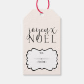Joyeux Noel Holiday Cadeaulabel (Voorkant)