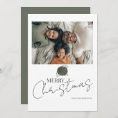 Joyeux Noël Holly Carte photo (Devant / Derrière)