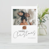 Joyeux Noël Holly Carte photo (Debout devant)