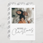 Joyeux Noël Holly Carte photo (Devant / Derrière)