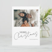 Joyeux Noël Holly Carte photo (Debout devant)