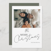 Joyeux Noël Holly Carte photo (Devant / Derrière)