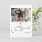 Joyeux Noël Holly Carte photo (Debout devant)