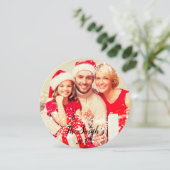 Joyeux Noël Holly Carte photo II (Debout devant)