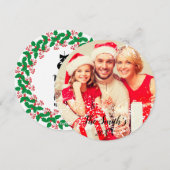 Joyeux Noël Holly Carte photo II (Devant / Derrière)