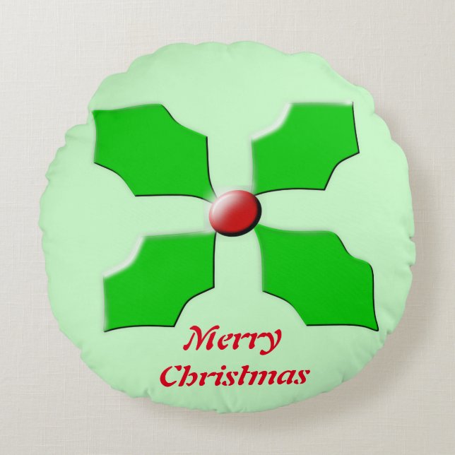 Joyeux Noël Holly Coussin (Devant)